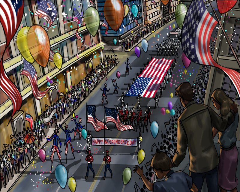 Independence Day Parade — Red