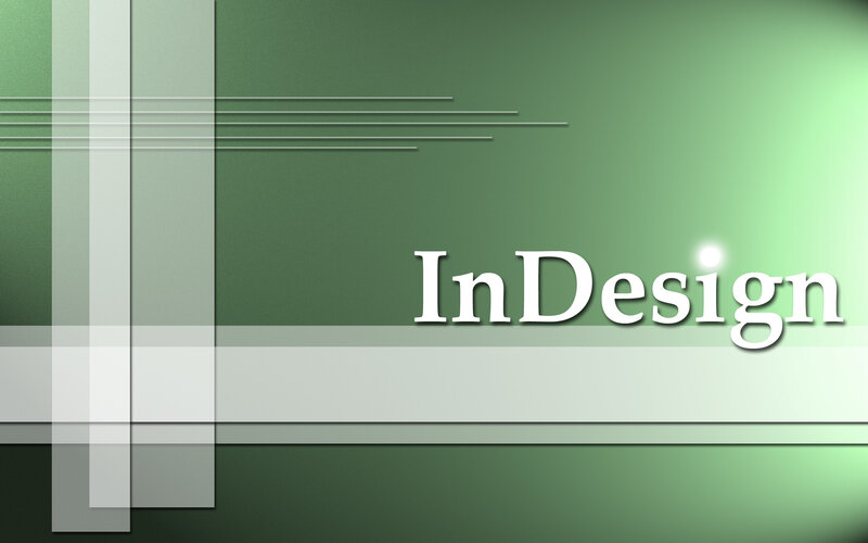 InDesign software title screen
