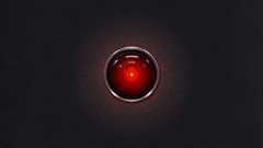 2001: A Space Odyssey dark background HAL9000 computer 