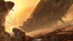 3d abstract alien planet