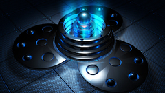 3d blue abstract core