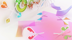 3D view abstract glass