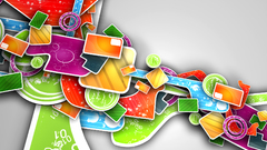 3D view abstract multicolor