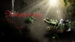 3D view chameleons Typography