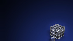 3D view glass crystals