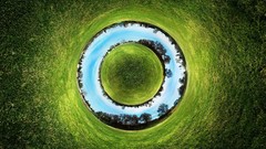 3D view grass panorama
