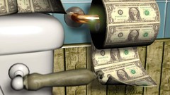 3D view Money dollar