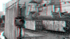Abandoned Chernobyl 3d old buildings anaglyph