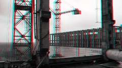 Abandoned Chernobyl C6 old buildings anaglyph