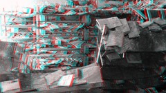 Abandoned Chernobyl old buildings anaglyph