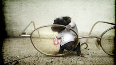 Abstract 3d cg glasses