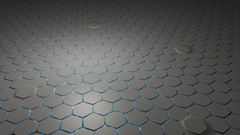 Abstract 3d polygone neon blue