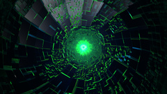 Abstract 3D renders lime