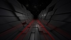 Abstract 3d science fiction trench