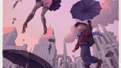 Abstract advertisement Monday artwork pinups