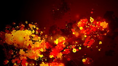 Abstract artwork splashes