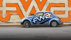Abstract artwork volkswagen beetle