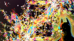 Abstract Batman multicolor drugs