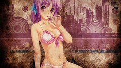 Abstract bikini panties cityscapes