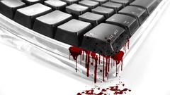 Abstract black blood keyboards