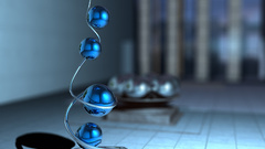 Abstract blue balls