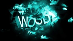 Abstract blue dark Woody