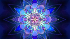 Abstract blue Flowers crystals