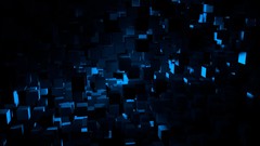 Abstract blue light 3d animated Cinema4D