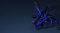 Abstract blue minimalistic 3d