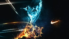 Abstract blue red Nike