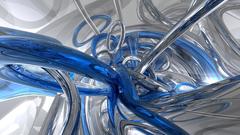 Abstract blue silver