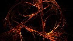 Abstract burn 3d orange