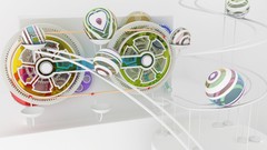 Abstract cgi balls gears