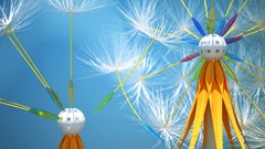 Abstract cgi dandelions chromatic