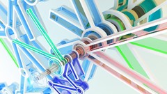 Abstract cgi gears chromatic