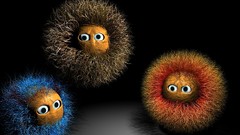 Abstract Characters cartoons 3d hairy