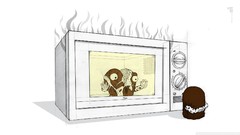 Abstract chocolate funny potatoes marshmallow