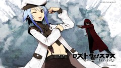 Abstract Christmas Anime blue hair guilty crown anime boys 