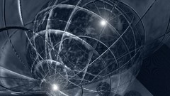 Abstract circles grey globes