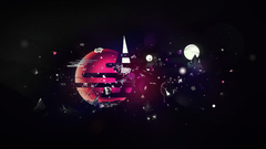 Abstract circles shapes artwork