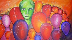 Abstract colors artwork acrylic paint cahenzli