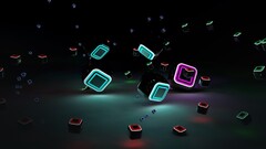 abstract Cube render digital art cyan 3d 3D Blocks cgi