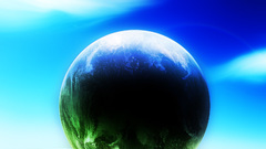 Abstract dark Earth digital