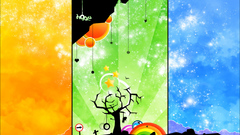 Abstract dark multicolor rainbows