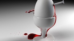 Abstract eggs blood nails (fastener)