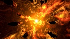 Abstract electro orange Food