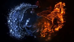 Abstract elemental birds