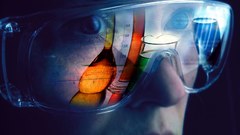 Abstract Experiment scientist invention