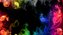 Abstract flames multicolor rainbows
