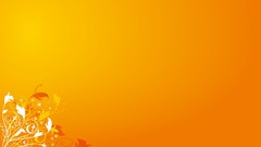 Abstract Flowers orange floral